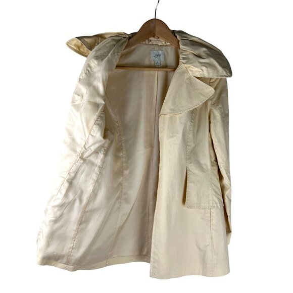 J Jill Jacket Yellow Coconut Cream Water Repellent Coat Women's Size X-Small - Picture 2 of 11